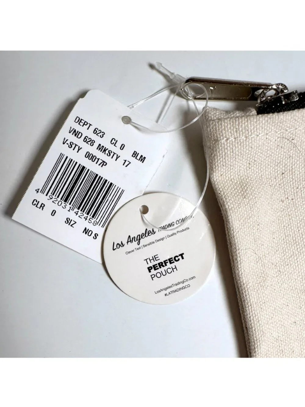 Los Angeles Trading Co. The Perfect Pouch Canvas Makeup Cosmetic Travel Bag NWT